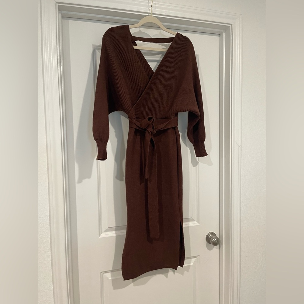 Brown Sweater Dress